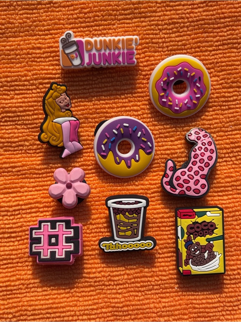 Dunkie Junkie Pink & Purple Kids Shoe Charms - Pack of Fun Icons